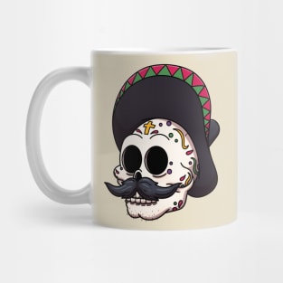 Male Dia De Los Muertos Sugar Skull Mug